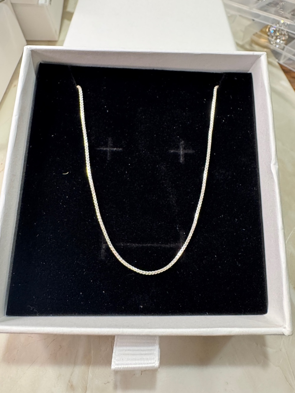 925 Sterling Silver box chain Necklace - Elegant Silver Chain